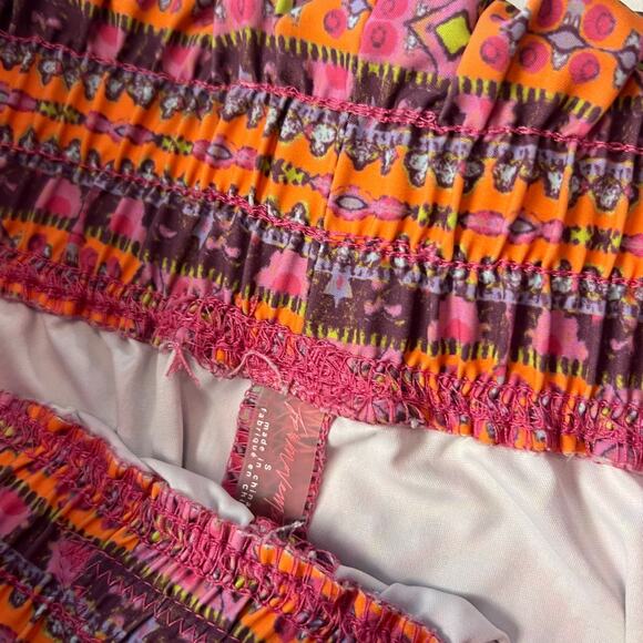 Free People FP Movement Next Round Paisley Pink Blue Shorts Bundle Small - Picture 6 of 7